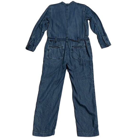 Free People Lou Blue Denim One Piece Jumpsuit - Size 6 - NWOT - Picture 3 of 10